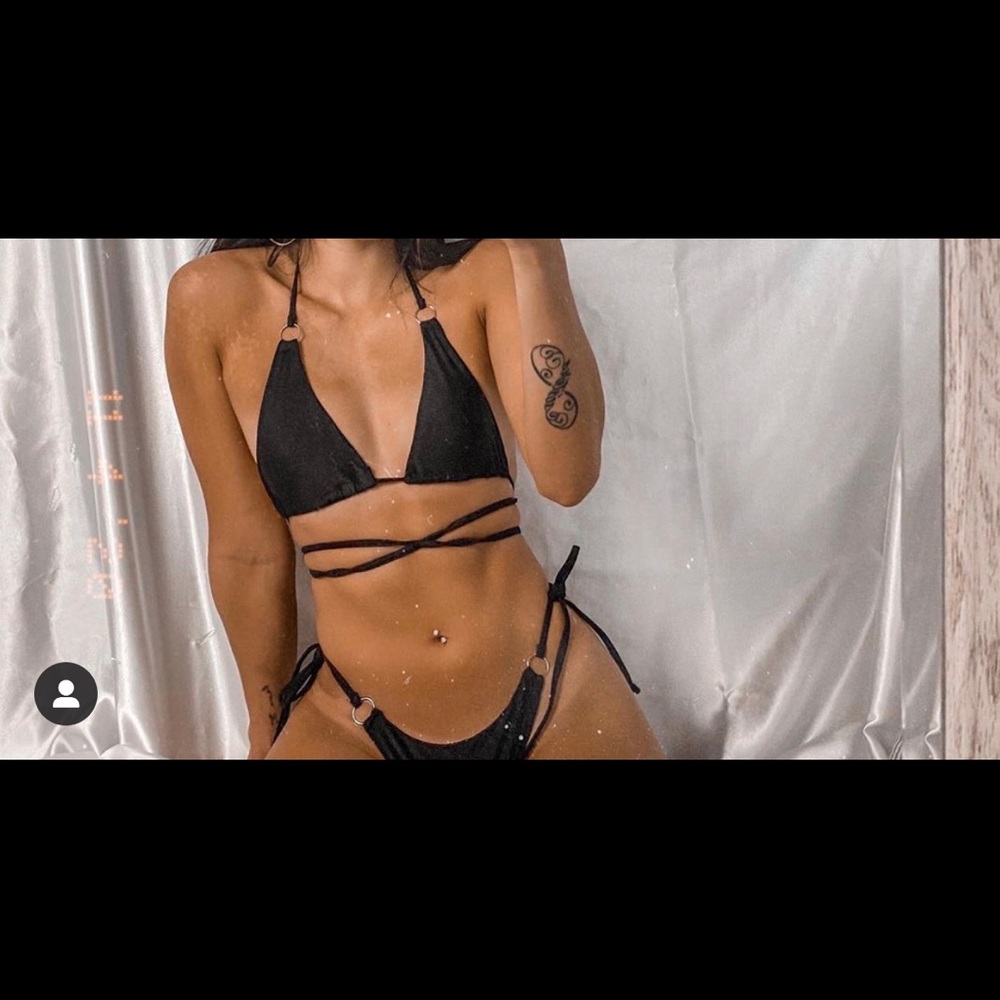 Lace Up Tie Side Halter Bikini